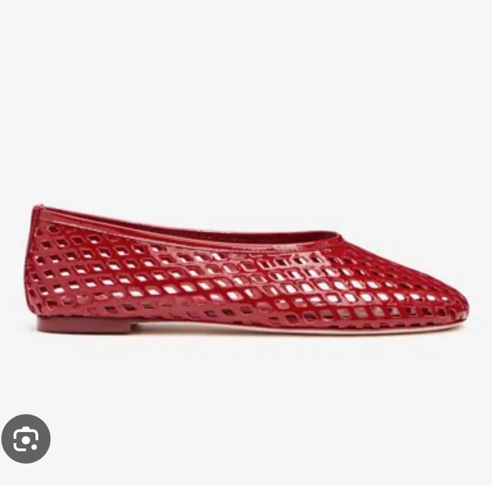 Reformation Paulina Ballet Flat Red - Size 9 - Picture 2 of 7